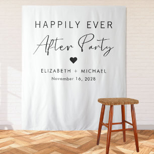 Tenture Fête de réception de mariage heureux à tout jamais