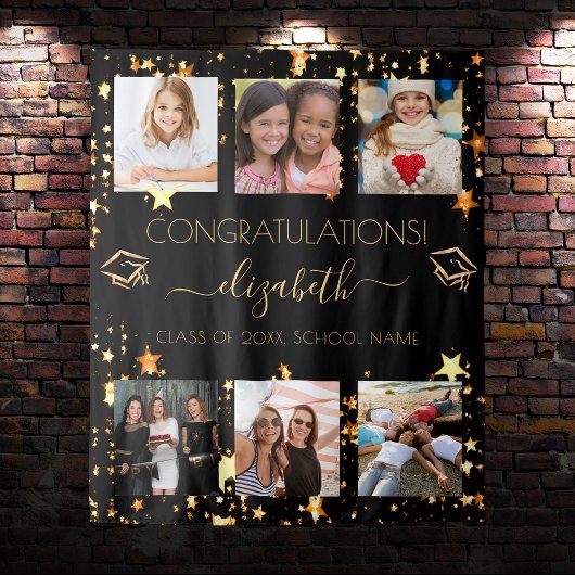 Tenture Fête de remise de diplômes collage photo de diplôm
