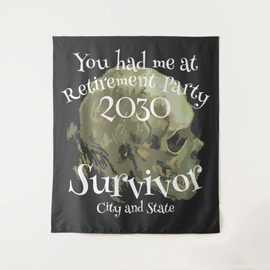 Tenture Fête de retraite 2024 2025 2026 2027 2028 2029  (Devant)