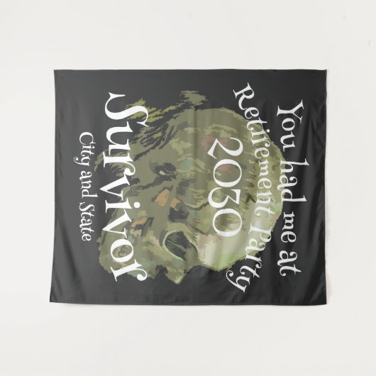 Tenture Fête de retraite 2030 2031 2032 2034 2035 2036 (Devant (Horizontal))