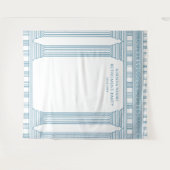 Tenture Fête de retraite en bleu (Devant (Horizontal))