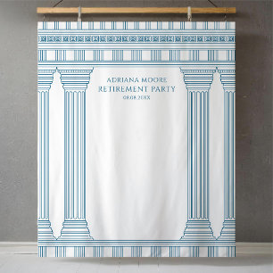 Tenture Fête de retraite en bleu