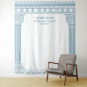 Tenture Fête de retraite grecque avec colonnes de temple b (En situation)