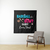 Tenture Fête de Révélation du Sexe Baseball ou Rubans Papa (En situation)