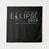 Tenture Fête de visualisation de l'éclipse solaire 2024 - (Devant)