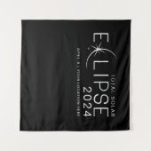 Tenture Fête de visualisation de l'éclipse solaire 2024 Li (Devant (Horizontal))