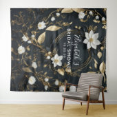 Tenture Fête des mariées à couronne florale - Photo Booth  (En situation (horizontale))