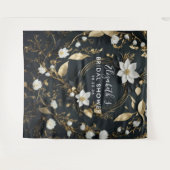 Tenture Fête des mariées à couronne florale - Photo Booth  (Devant (Horizontal))