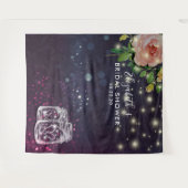 Tenture Fête des mariées arrière-plan Floral Mason Jar Lum (Devant (Horizontal))