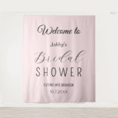 Tenture Fête des mariées Bienvenue rose pâle (Devant)