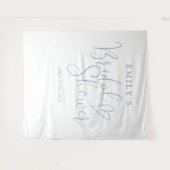 Tenture Fête des mariées bleu foncé - fond photo (Devant (Horizontal))