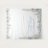 Tenture Fête des mariées bleue Dusty - Photo Booth fond (Devant (Horizontal))