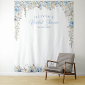 Tenture Fête des mariées bleue Dusty - Photo Booth fond (En situation)