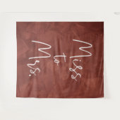 Tenture Fête des mariées Boho Backdrop Décor Miss À Mme. (Devant (Horizontal))