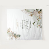 Tenture Fête des mariées Boho Vert & Or Brunch Fond de Bru (Devant (Horizontal))