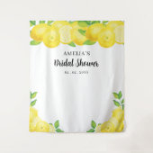 Tenture Fête des mariées Citrus Citron moderne fond (Devant)