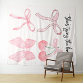 Tenture Fête des mariées Coquette Bow arrière-plan photo (En situation (horizontale))