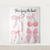 Tenture Fête des mariées Coquette Bow arrière-plan photo (Devant)