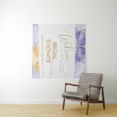 Tenture Fête des mariées d'aquarelle BlueGolden Lake Bienv (En situation (horizontale))