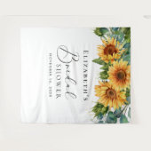 Tenture Fête des mariées d'aquarelle de tournesol Eucalypt (Devant (Horizontal))