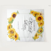 Tenture Fête des mariées d'automne de fleurs de tournesol  (Devant (Horizontal))