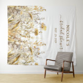 Tenture Fête des mariées d'automne Fleur sauvage d'or (En situation (horizontale))