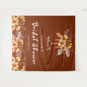 Tenture Fête des mariées de rouille florale aquarelle Bien (Devant (Horizontal))