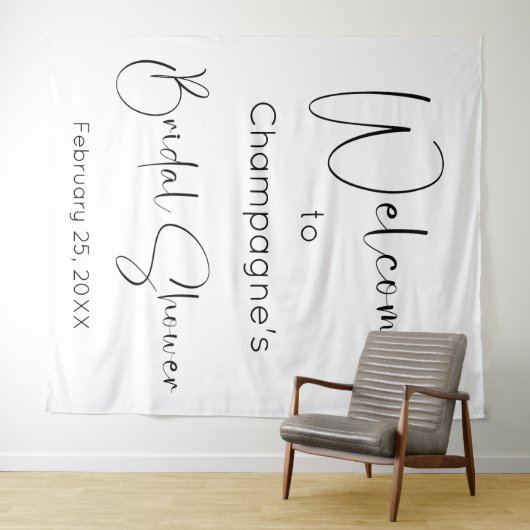 Tenture Fête des mariées de script moderne - Accueil (En situation (horizontale))