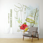 Tenture Fête des mariées de thé colibri fond (En situation (horizontale))