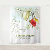 Tenture Fête des mariées de thé colibri fond (Devant)