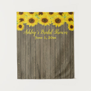Tenture Fête des mariées de tournesol fond Bois Photo Bois