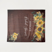 Tenture Fête des mariées de tournesol rustique (Devant (Horizontal))