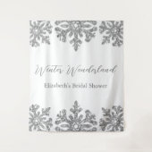 Tenture Fête des mariées d'hiver Silver Snowflake (Devant)