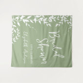 Tenture Fête des mariées Feuille de Sage Green (Devant (Horizontal))