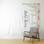 Tenture Fête des mariées florale blanche (En situation (horizontale))