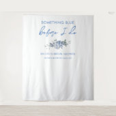 Tenture Fête des mariées florale bleu poussiéreux fond pho (Devant)