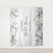 Tenture Fête des mariées Florale Bleue - Arrière-plan (Devant)