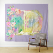 Tenture Fête des mariées florale brillante (En situation (horizontale))