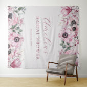 Tenture Fête des mariées florale du printemps | Arrière-pl (En situation (horizontale))