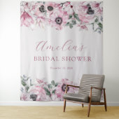 Tenture Fête des mariées florale du printemps | Arrière-pl (En situation)