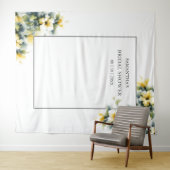 Tenture Fête des mariées florale jaune fond photo (En situation (horizontale))