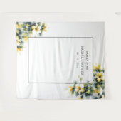 Tenture Fête des mariées florale jaune fond photo (Devant (Horizontal))