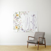 Tenture Fête des mariées florale pourpre pourpre de papill (En situation (horizontale))