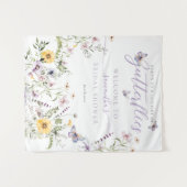 Tenture Fête des mariées florale pourpre pourpre de papill (Devant (Horizontal))