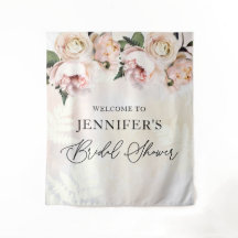 Fête des mariées florale rose pâle Accueil