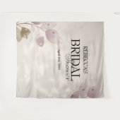 Tenture Fête des mariées florale rose pâle et poussiéreuse (Devant (Horizontal))