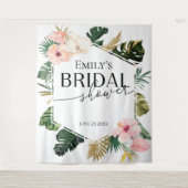 Tenture Fête des mariées florale tropicale - arrière-plan  (Devant)