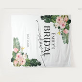 Tenture Fête des mariées florale tropicale - arrière-plan  (Devant (Horizontal))