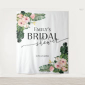 Tenture Fête des mariées florale tropicale - arrière-plan  (Devant)