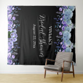 Tenture Fête des mariées florale violet - Photo Booth fond (En situation (horizontale))